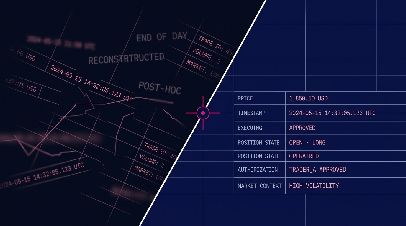 Defensible Execution Documentation Starts at Trade Time