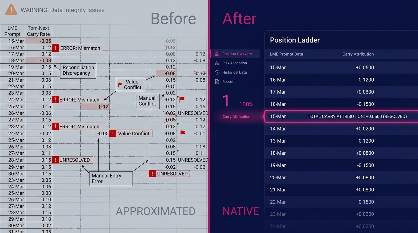LME Tom-Next Carry Modeling: No Manual Adjustment Required