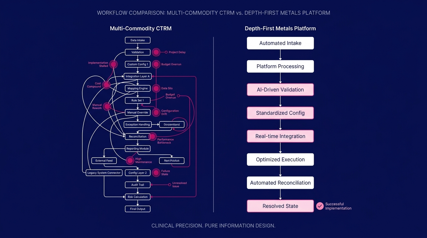 Metals CTRM Implementation Complexity Is a Vendor Choice