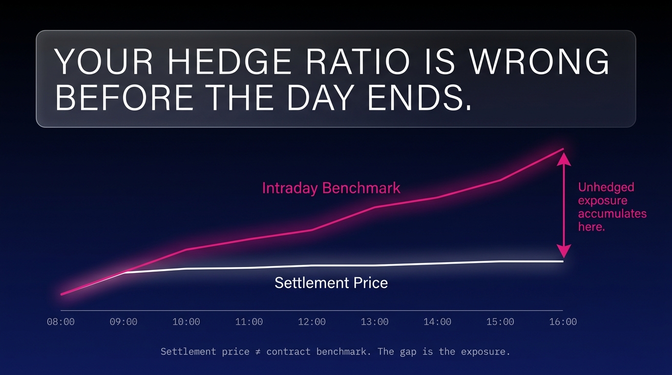 The Silent Hedge Ratio Gap Settlement Prices Create
