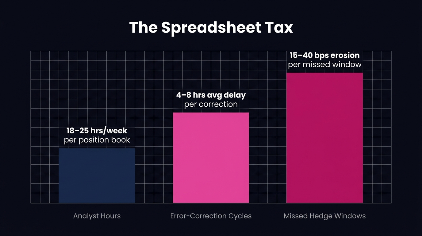 The Total Cost of Spreadsheet Hedging Workflows